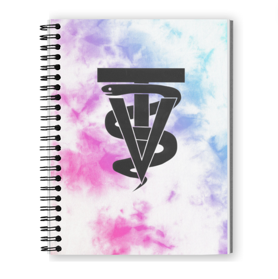 Tie Dye Vet Tech Patient Log Notebook