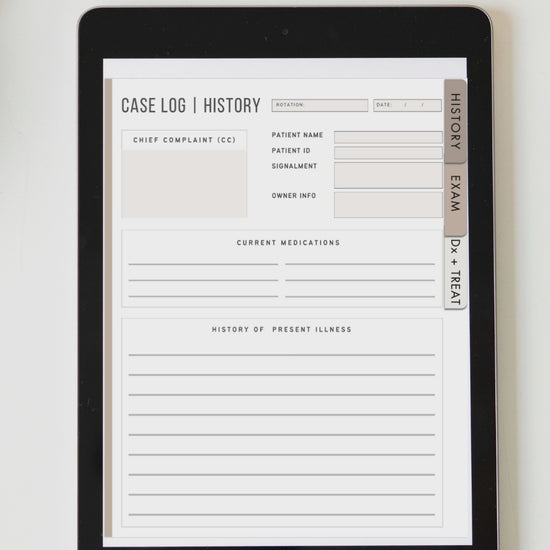 Digital Veterinary Case Log | Made for Veterinary Patients by a Veterinarian 