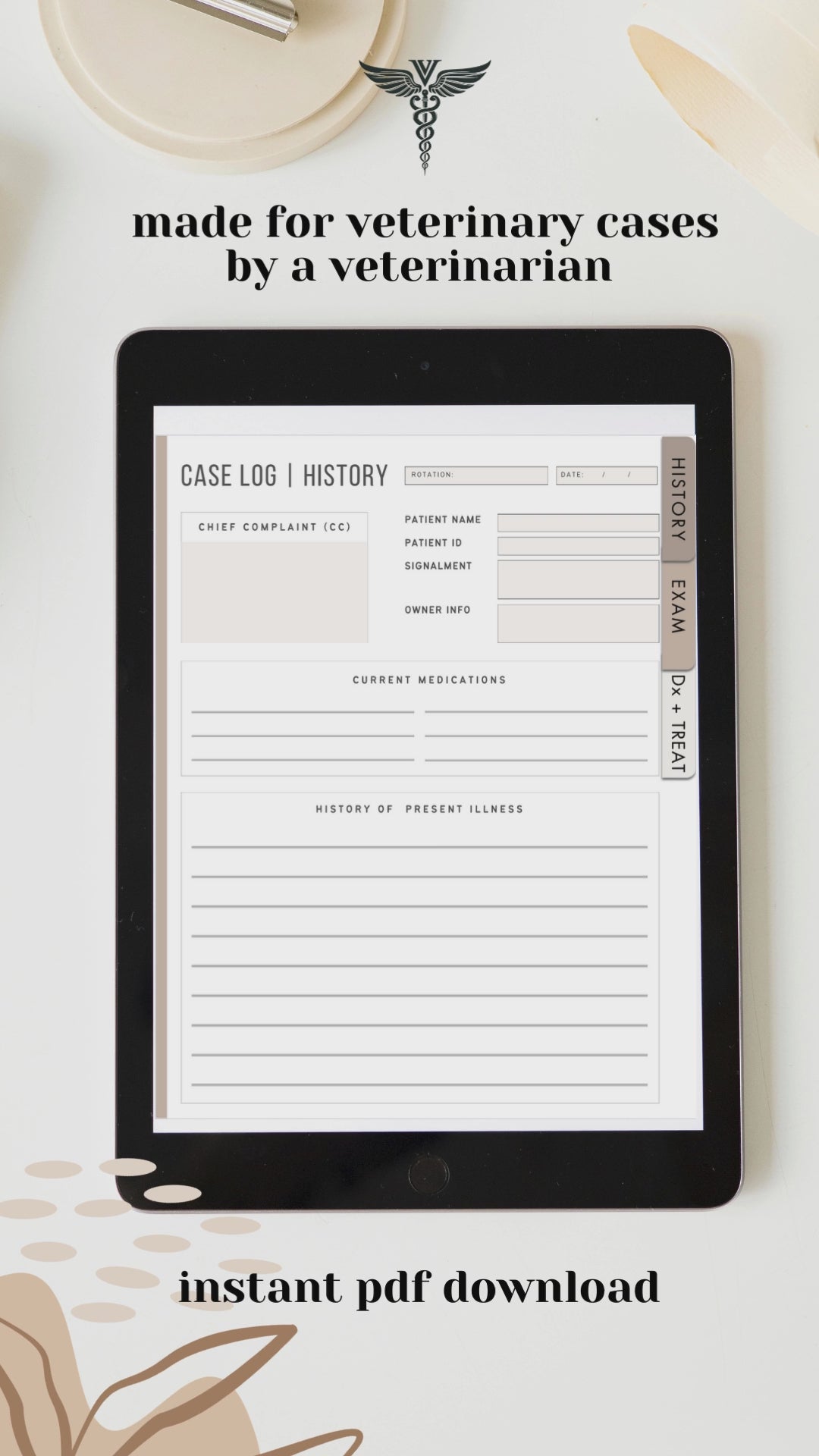 Digital Veterinary Case Log | Made for Veterinary Patients by a Veterinarian 